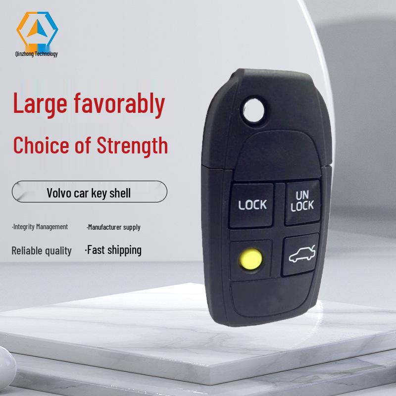 Volvo 4-Button Folding Smart Remote Key Shell