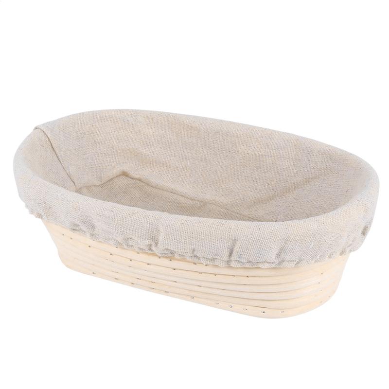 Oval Bread Proofing Bowls With Liner Sourdough Rattan Proofing Basket Woven Dough Fermentation Bowl Bread Making Tools