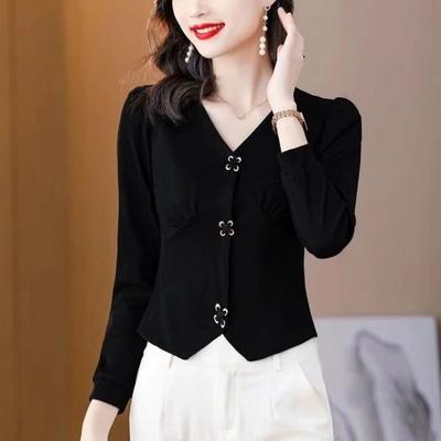Bottom Shirt Women's Top Short Autumn Winter Inner Wear Fashionable Unique Beautiful Chic