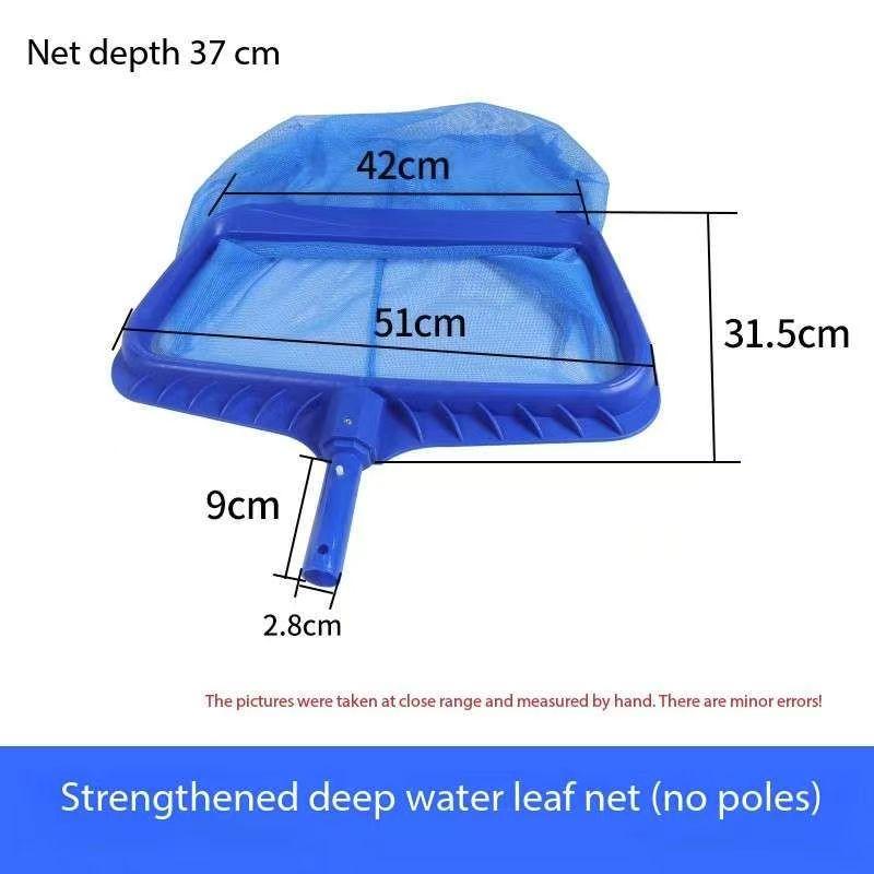 Durable Plastic Deep Leaf Rake and Pool Skimmer Net Enhanced Swimming Pool Cleaning Tool Accessory