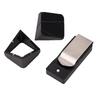 Pool Chalk Holder Billiard Chalk Case Portable Billiard Cue Chalk Box with Belt Clamp 6063 Aluminum Alloy Black