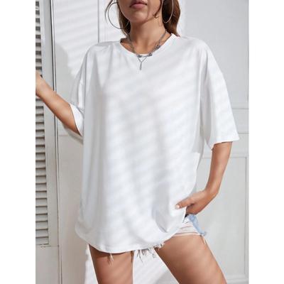 Solid Color Short Sleeve Women Fitness Cotton Soft Tshirts Breathable Comfortable Clothes Basic All Match Loose Tee Shirt Female