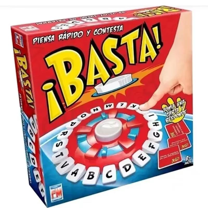Basta Spanish Word Board Fast Paced Letter Vocabulary Game for Family Toys Nights Classroom Learning