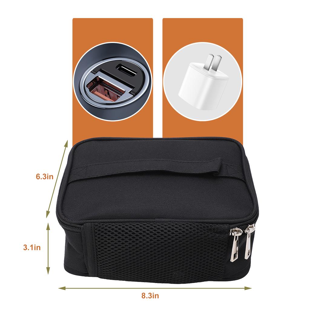 Portable Oven, 5V 9W Car Electric Food Warmer Mini Personal Heated Lunch Box for Cooking and Reheating Meals in