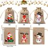 Christmas Gift Bags with Drawstring Closure - Santa, Reindeer, Snowman Designs -  Bonbons Verpakking Packaging Gift Bags