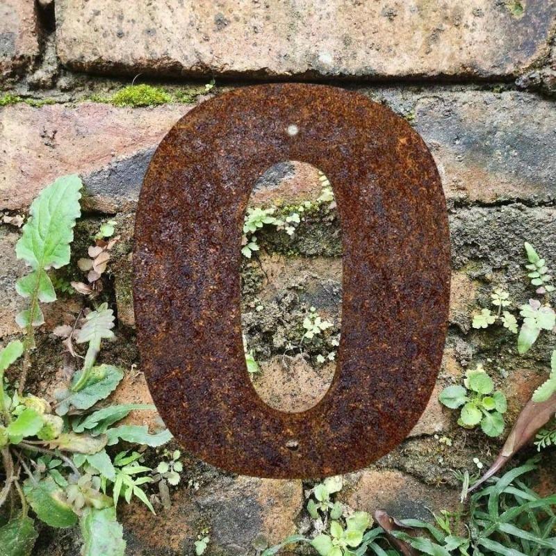 Rusty Metal Address Numbers Letters Vintage Outdoor Decor
