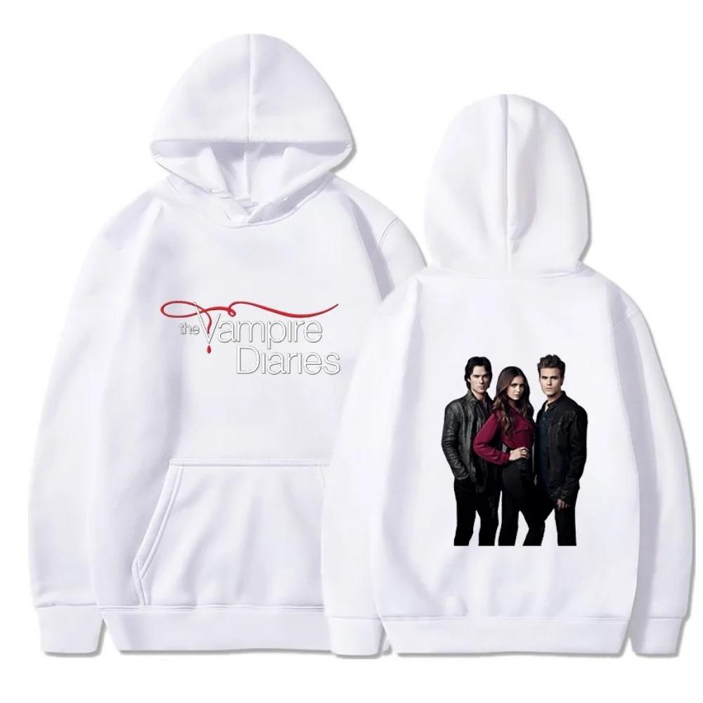Classic American TV Series The Vampire Diaries Peripherals Hoodies Women Harajuku Pullovers Streetwear Fashion Sweatshirt