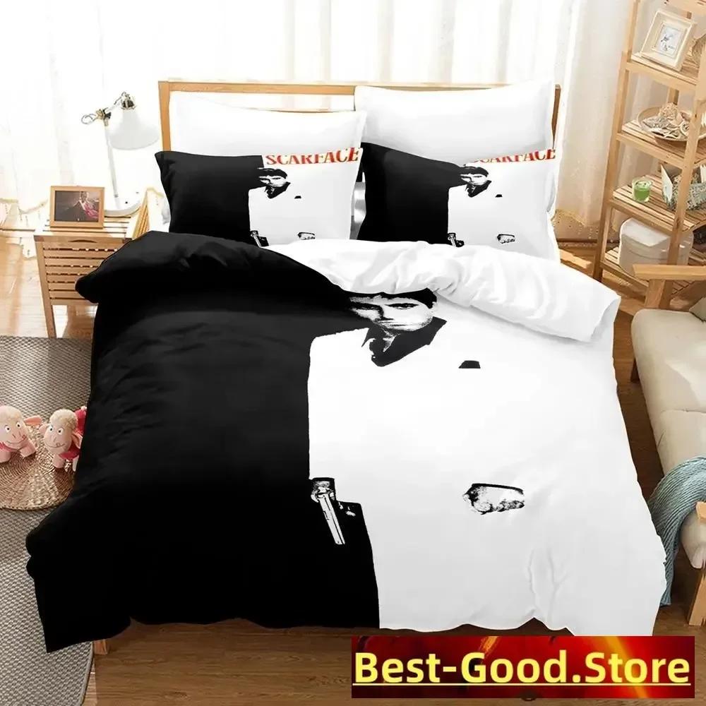 SCARFACE MOVIE Beding Set Single Twin Ful Quen King-Sized Dimensionsd Dimensions Bed Linen Set Adult People Kid Bedrom Duvetcover Sets Anime
