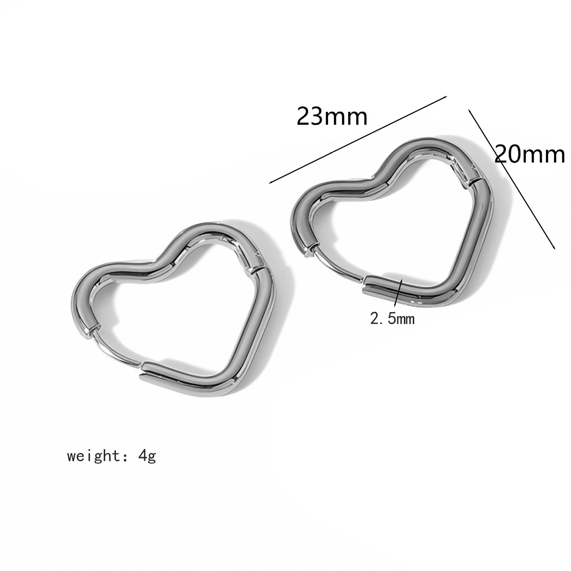 

Нишевая мода простые серьги любовь 18-каратное золото нержавеющая сталь отполированные вручную геометрические серьги высокое чувство женщины