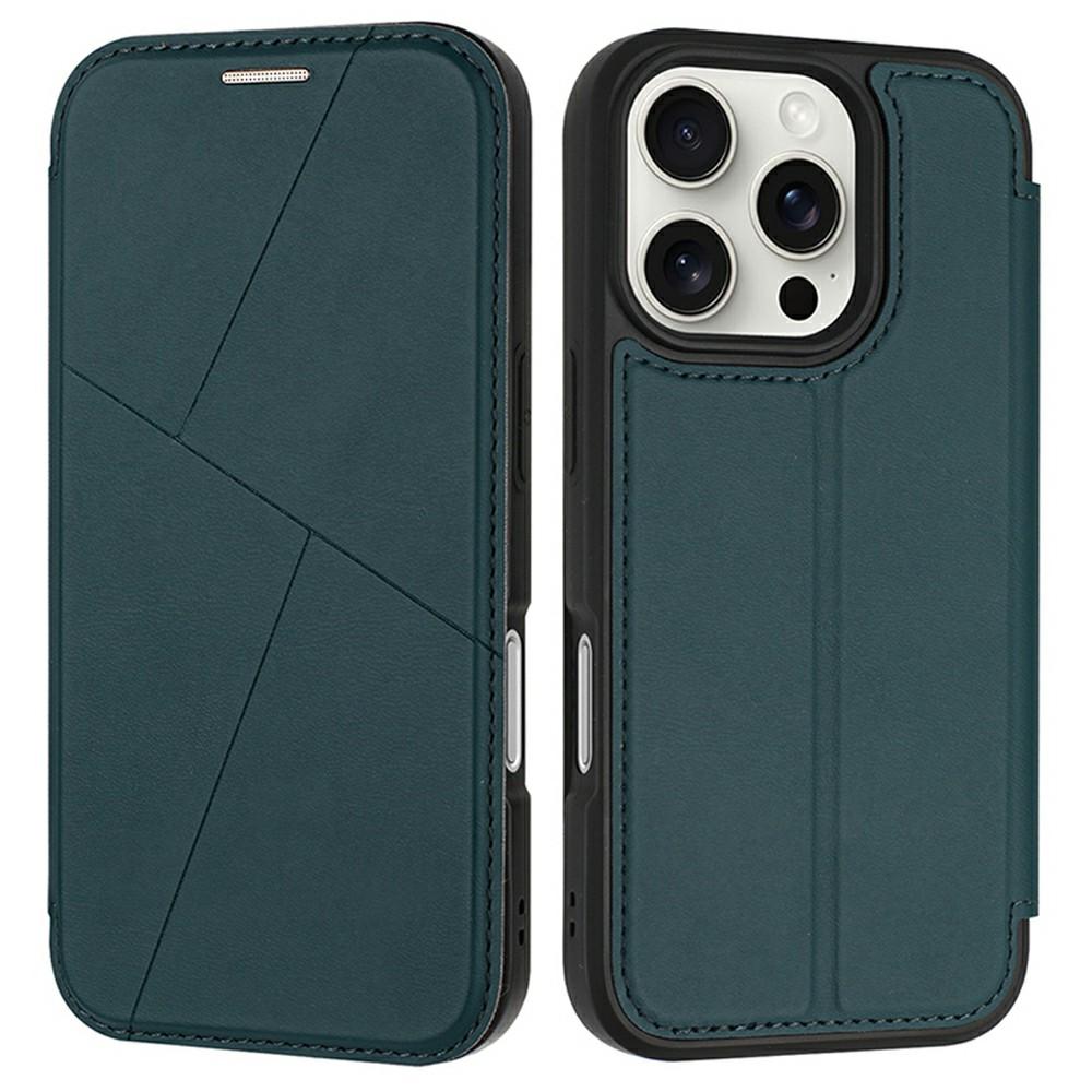 For iPhone 16 Pro Case Magnetic Closure Card Slot Leather Flip Phone Cover