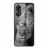 For Oppo Reno8 T 4G Case Luxury Tempered Glass Back Cover Hard Case For Reno8 T 4G 6.43" Capa Funda Animal Vividly Coque Wolf