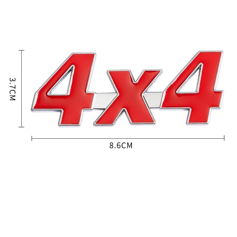 3D Metal 4x4 Logo Letters Car Trunk Emblem Badge Decal Sticker For Toyota Tacoma Off Road Land Cruiser JEEP Wrangler Accessories