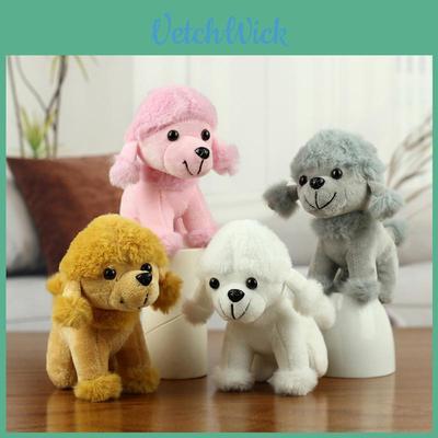 Sweet Poodle Plush Toy Petite Dog Pendant Cuddly Puppy Doll Soft Pp Cotton Filling