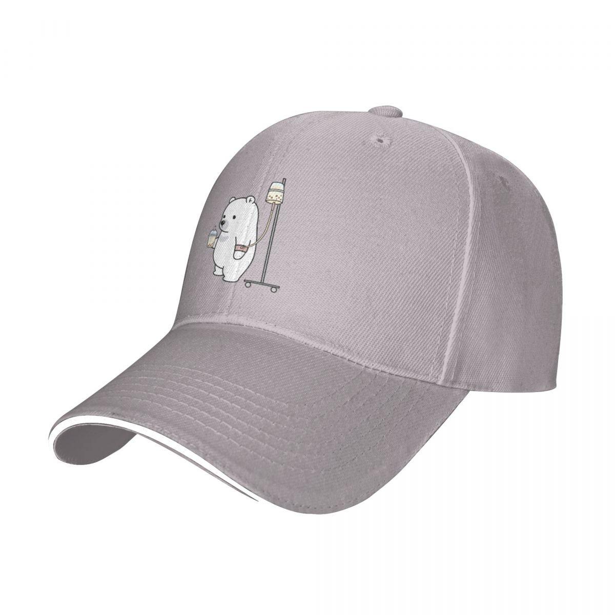 

Boba Bear Loves Boba Too Much! Cap Baseball Cap funny hat winter hats woman Unisex s