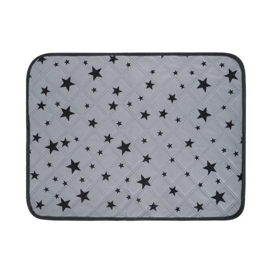 Self Warming Pet Mat Star Pattern Thermal Cat Mat Dog Crate Pad with Anti Slip Backing Washable Warm Pee Pad for Indoor Dogs Cats Couch Floor Use
