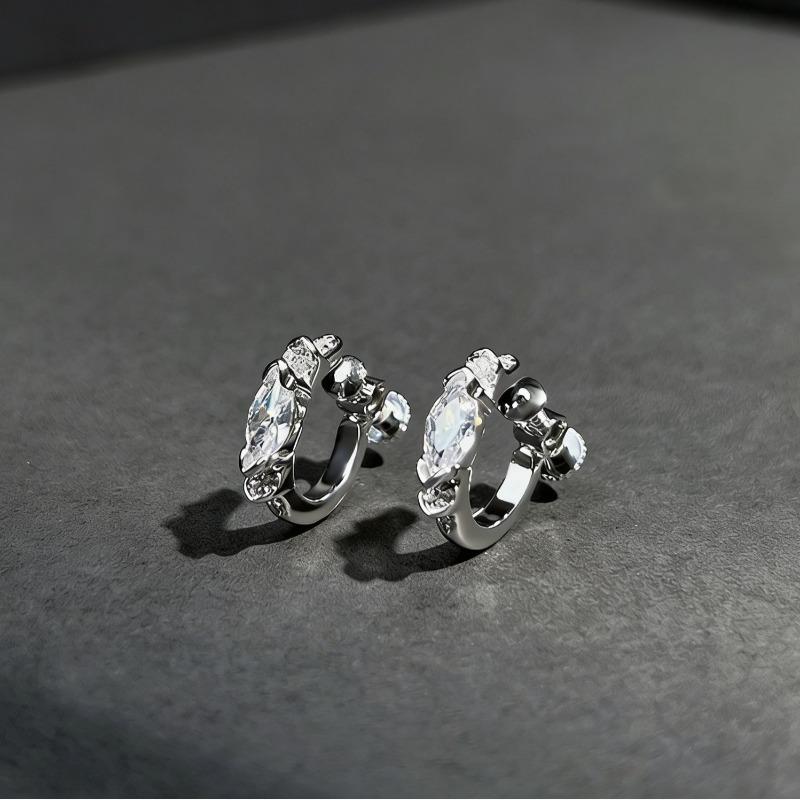 Eye Ear Clip - Genderless Hip-Hop Zirconia Limited Edition Design Elegant and Luxurious Multi-Purpose Couple Earrings