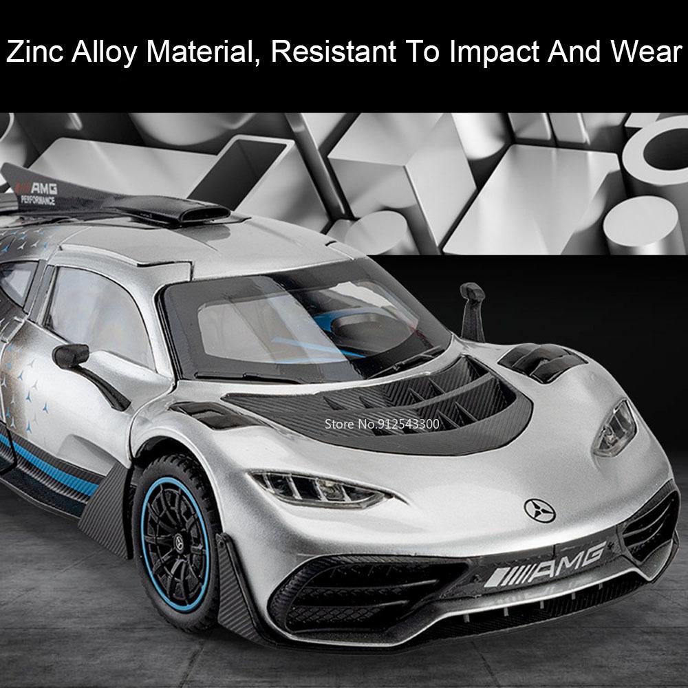 1:24 Scale ONE Sports Car Toy Model Light Music Pull Back Doors Opened Simulation Supercar Miniature Models Collection Gifts