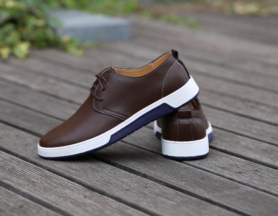 

Мужская модная повседневная деловая обувь на шнуровке с острым носком 48