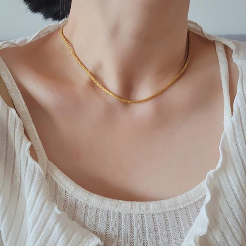 Women's Surgical Steel No Cubic Cut Stainless Steel Layered Necklace