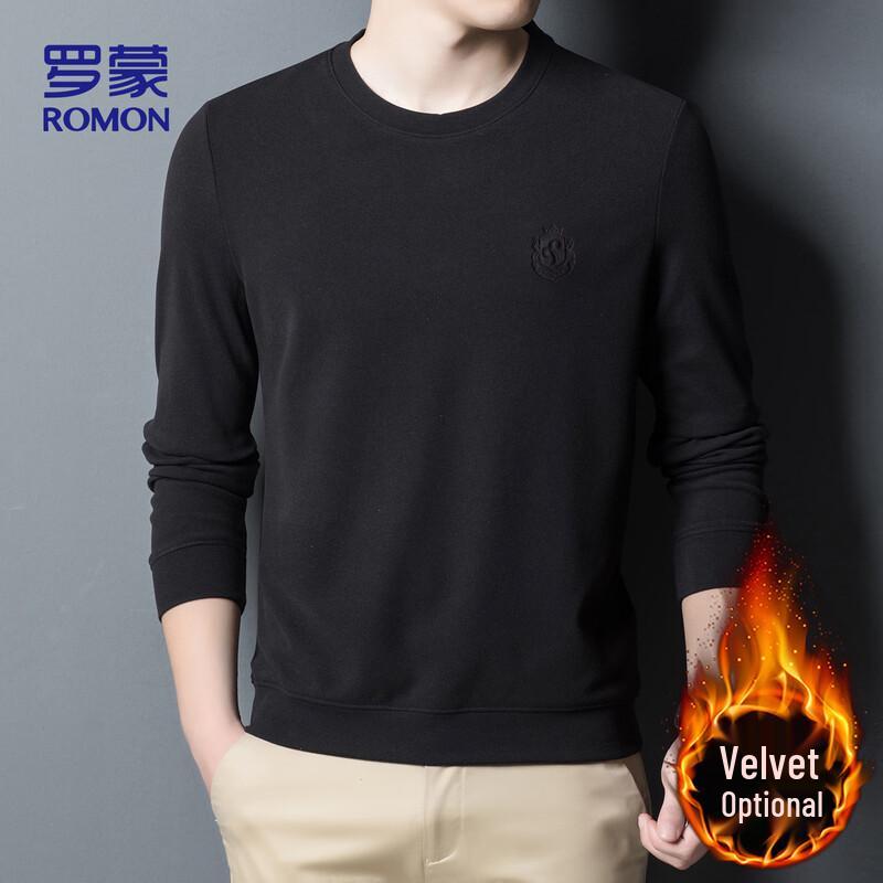 ROMON Men's Business Casual Long Sleeve Sweatshirt