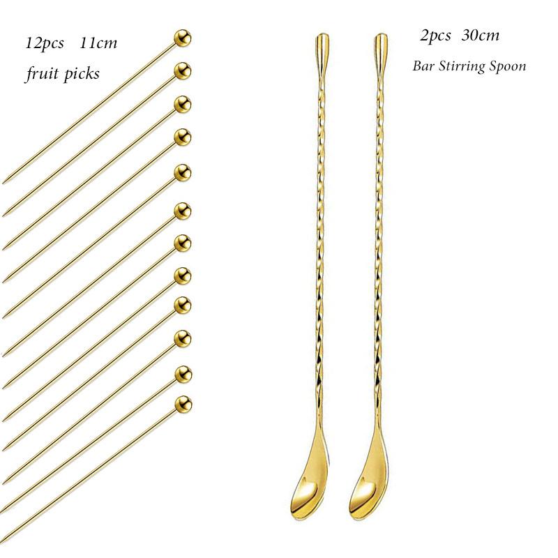 Nerezová ocelová mixérová tyčinka na koktejlové nápoje, míchací tyčinky, puddler, muddler, naběračka, míchadlo, tyčinky na chvilku, barové příslušenství