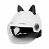 Casco Eléctrico Ajustable para Coche Decoración de Orejas de Gato Casco de Equitación Casco de Motocicleta Mujer