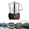 Stainless Steel Teapot Coffee Pot Kettle With Filtering Holes Support Stove Cooking Home Kitchen Bar Coffee Shop Accessories
