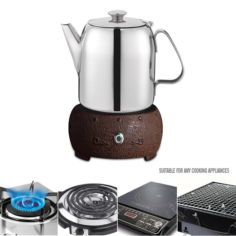 Stainless Steel Teapot Coffee Pot Kettle With Filtering Holes Support Stove Cooking Home Kitchen Bar Coffee Shop Accessories