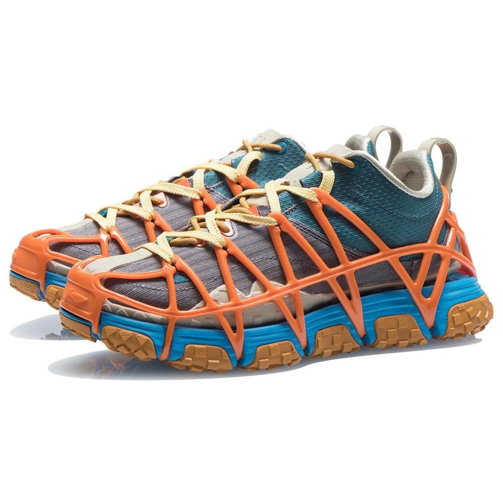 Li Ning Essence ACE Casual Shoes Women's Low Top Shadow Gray/Dragonfly Green ARAR002-6