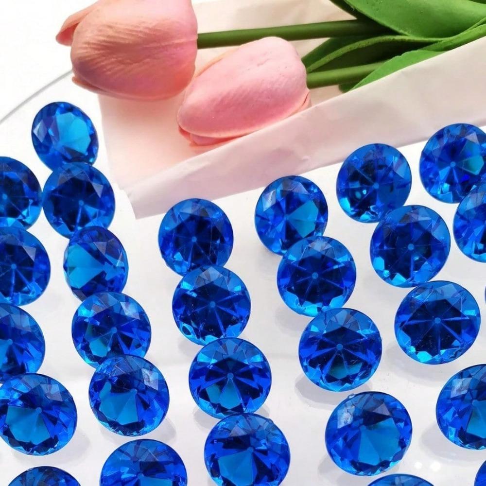 LYHLYA Paket med 100 Ädelstenar för Barn, Akryldiamanter, 25 mm, Dekorativa Diamanter, Akrylädelstenar, Falska Ädelstenar för Vasfyllning
