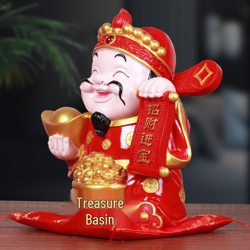 2024 God of Wealth New Year Decorations: Creative & Cute Ornaments for Home, Living Room, or Shopping Mall Window Displays