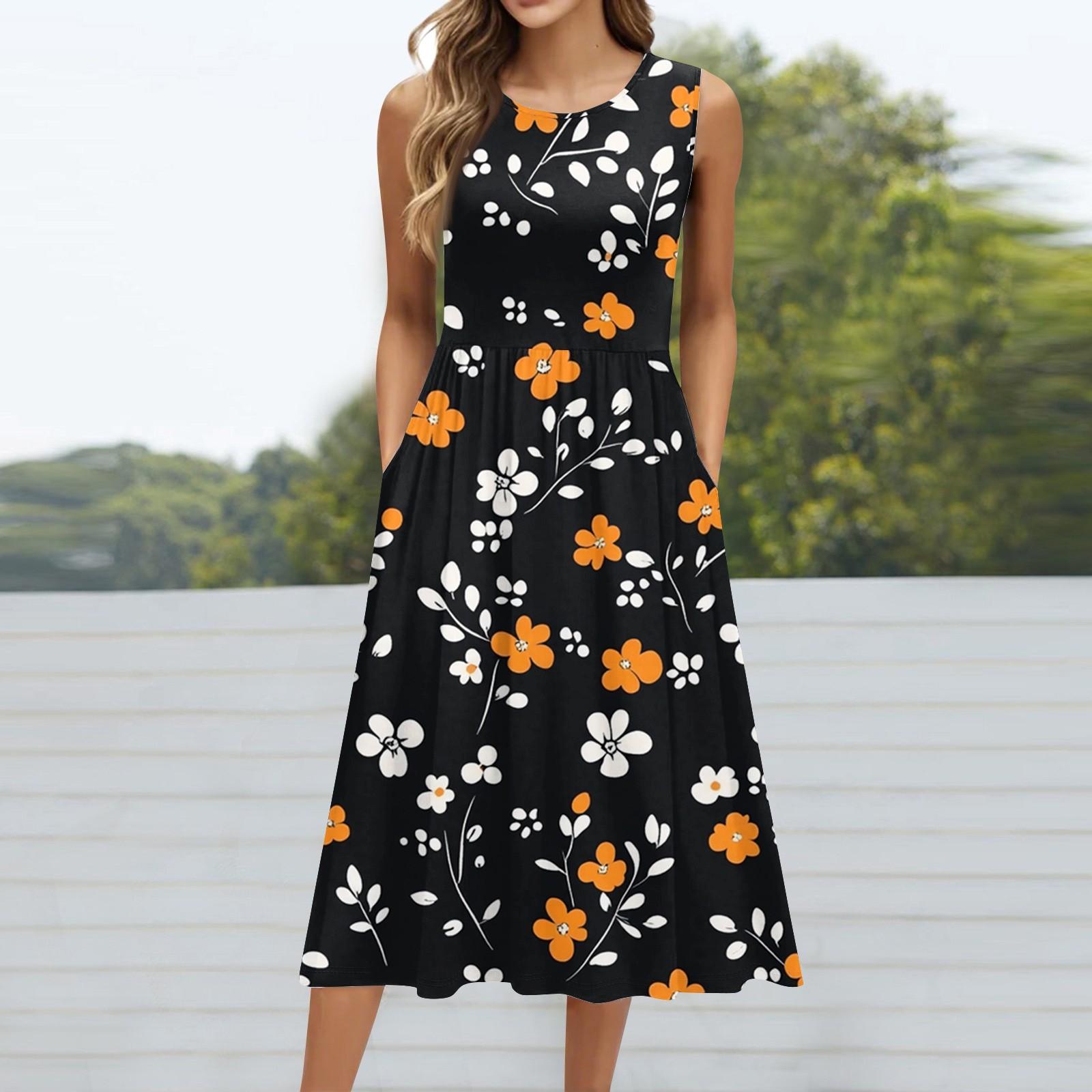 Women s Summer V Neck Casual Beach Dresses Pods Short Sleeve Striped Geometric Printed Dresses L чёрный