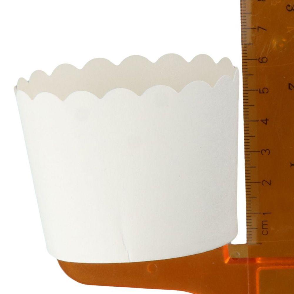 50 Pcs New Large Paper Baking Cups White 2.8'' Greaseproof Baking Cups Cylindrical Shape Cake Paper Baking Cups Baking