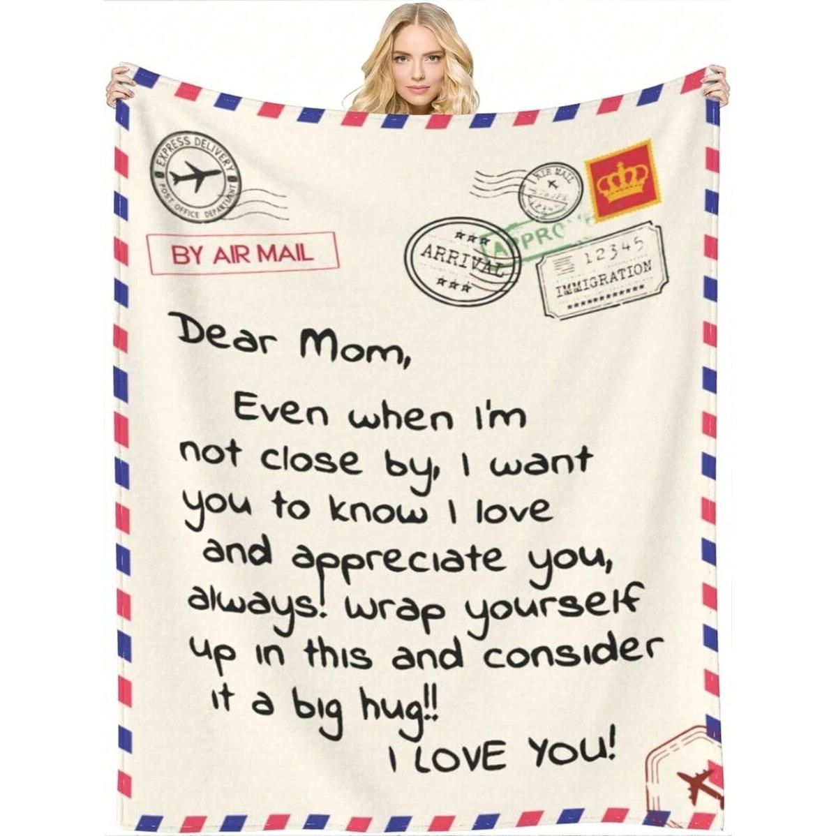 

Soft Flannel Blanket Gifts For Mom From Daughter or Son I Love You Mom Blanket For Mother s Day Birthday Home Bed Sofa Flannel 75 x 100