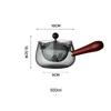 Removable 360° Rotary Glass Teapot Heat Resistant Side Wooden Handle Glass Pot Tea Maker Kungfu Tea Set