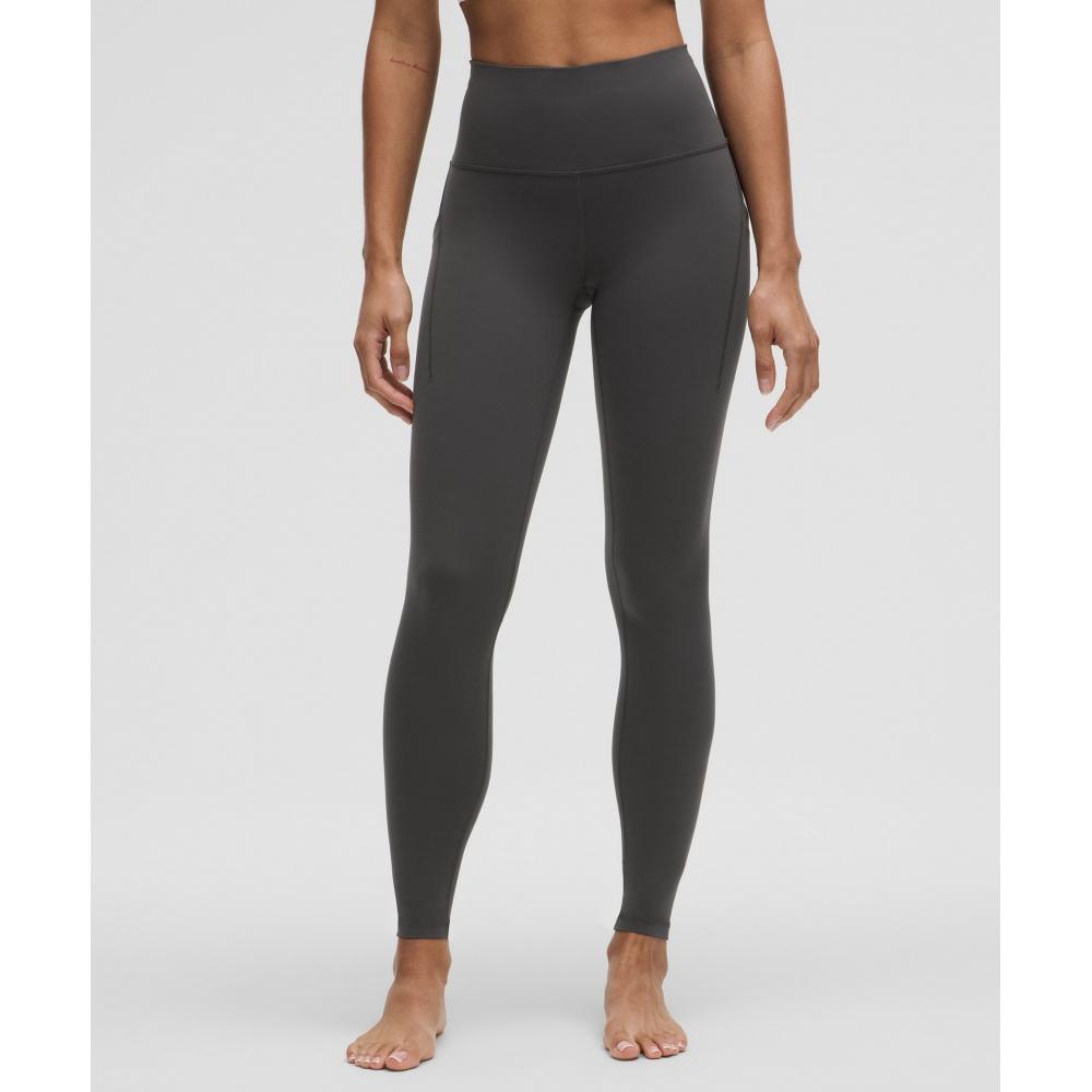 

Lululemon Wunder Train High Rise Tight With Pockets 28 Graphite Grey 4/28