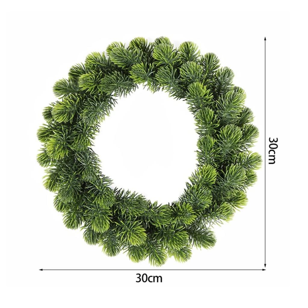 Artificial Christmas Decoration Festive Atmosphere Front Door Decor Artificial Wreath Easy To Hang Flexible Decoration