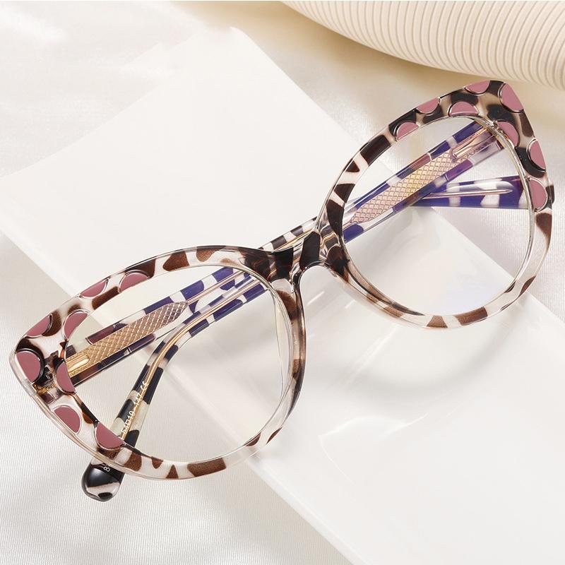 Antifatigue PC Screen Cat Eyes Eyeglasses Women Vintage Eyeglasses Women Blue Light Filter Presbyopia Hyperopia Presbyopia Eyeglasses Plus