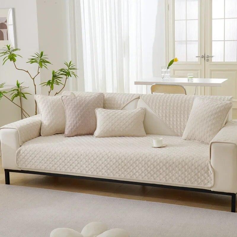 Polštářek na pohovku Neklouzavá Zimní prošívání Plyšový potah na pohovku Ručník Domácí mazlíčci Dětský ručník na pohovku Protiskluzový Univerzální jednobarevný chránič na gauč