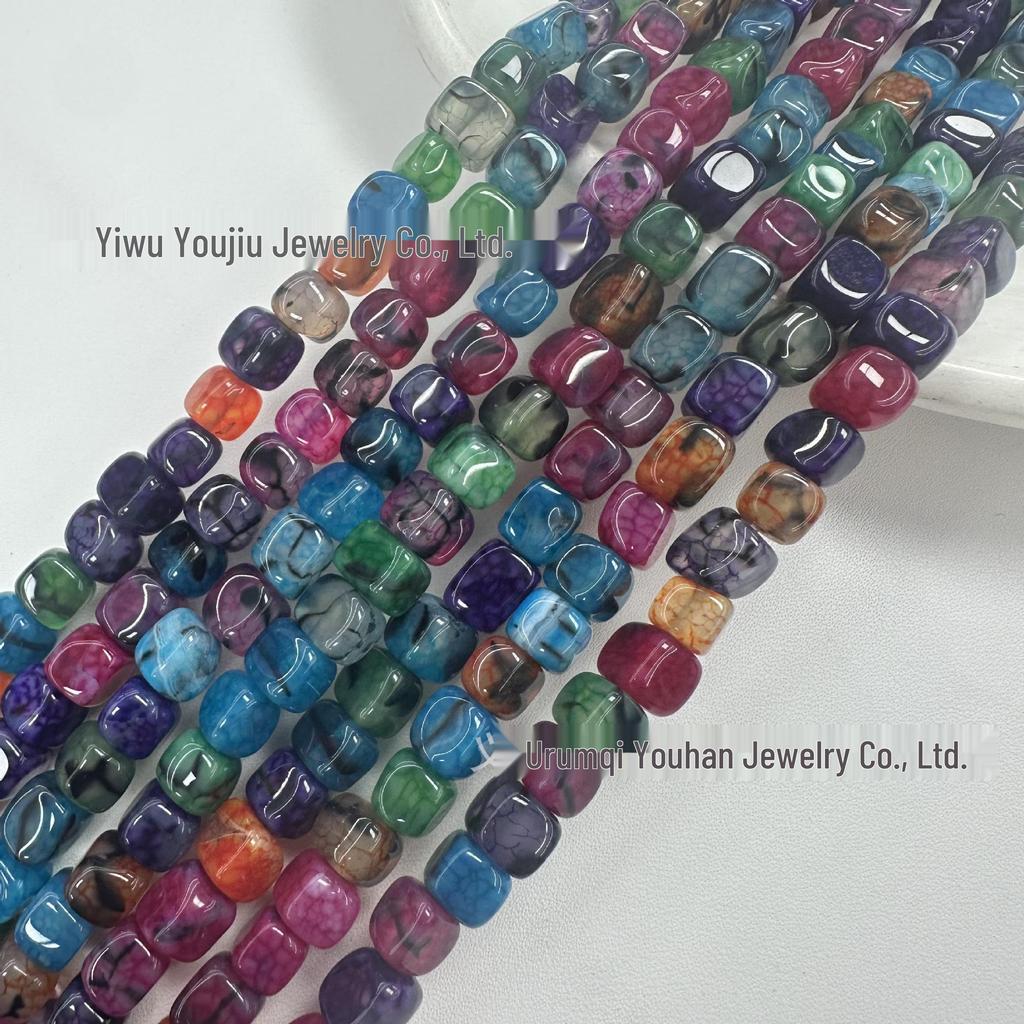 Square Weathered Sugar Cube Stone Beads - DIY Bracelet & Jewelry Accessories