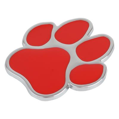 PR-BEARST01-SVRD Paw Sticker Çıkartma Ayı 3D Çinko Alaşımı Sevimli Tasarım Araba Çıkartması Elbise