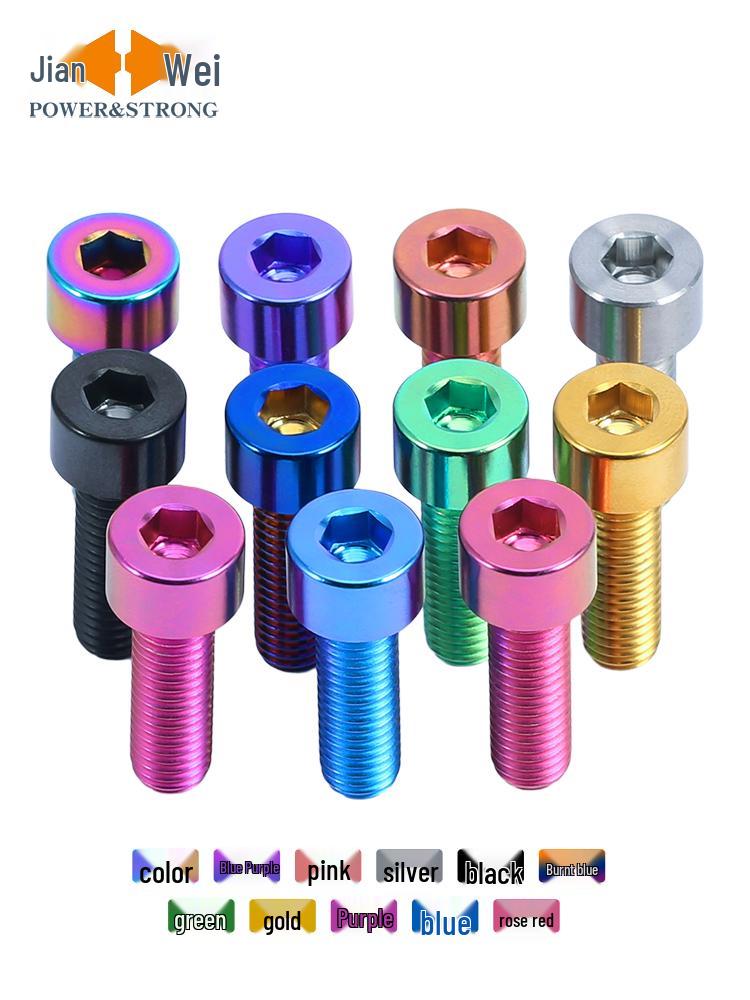 Seven-Color Titanium Alloy Hex Socket Head Screw for Electric Motorcycles