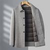 Winter Men's Double-sided Tweed Coat Removable Inner Liner Double-sided Tweed Business Casual Lapel Men's Jacket