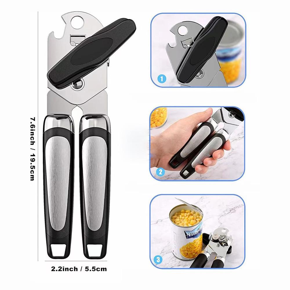Stainless Steel Can Opener Multifunctional Grip Opener Side Cut Professional Tins Bottle Opener Kitchen Gadgets1