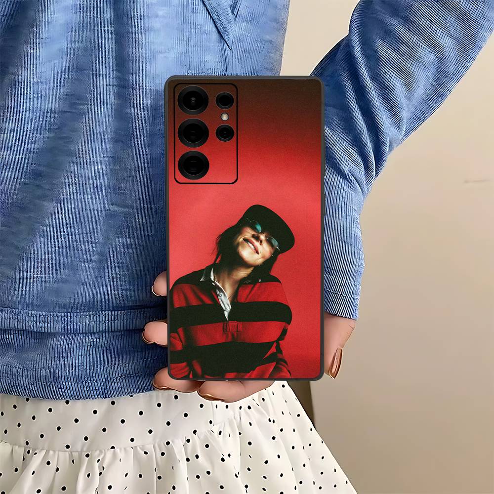 B-Billie E-Eilishes Phone Case For Samsung S 24 Fe 25 Ultra Plus 20 Lite 21 30 22 23 24 22 Ultra 5G Fundas