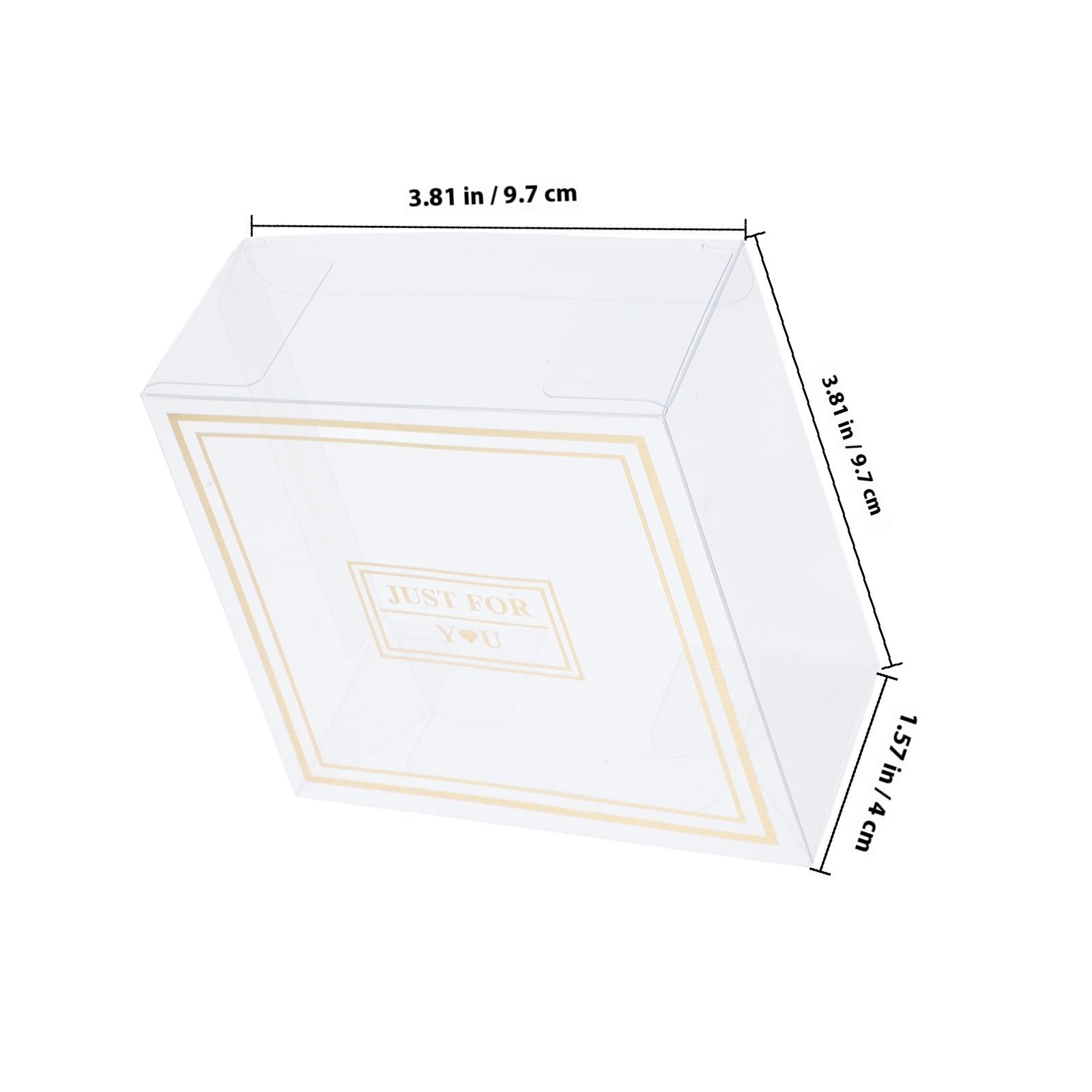 

12Pcs Clear Candy Boxes Transparent Treat Box Party Favors for Bridal Shower Nougat Crisp Packaging Small Cookie Containers 8X8X4CM&other