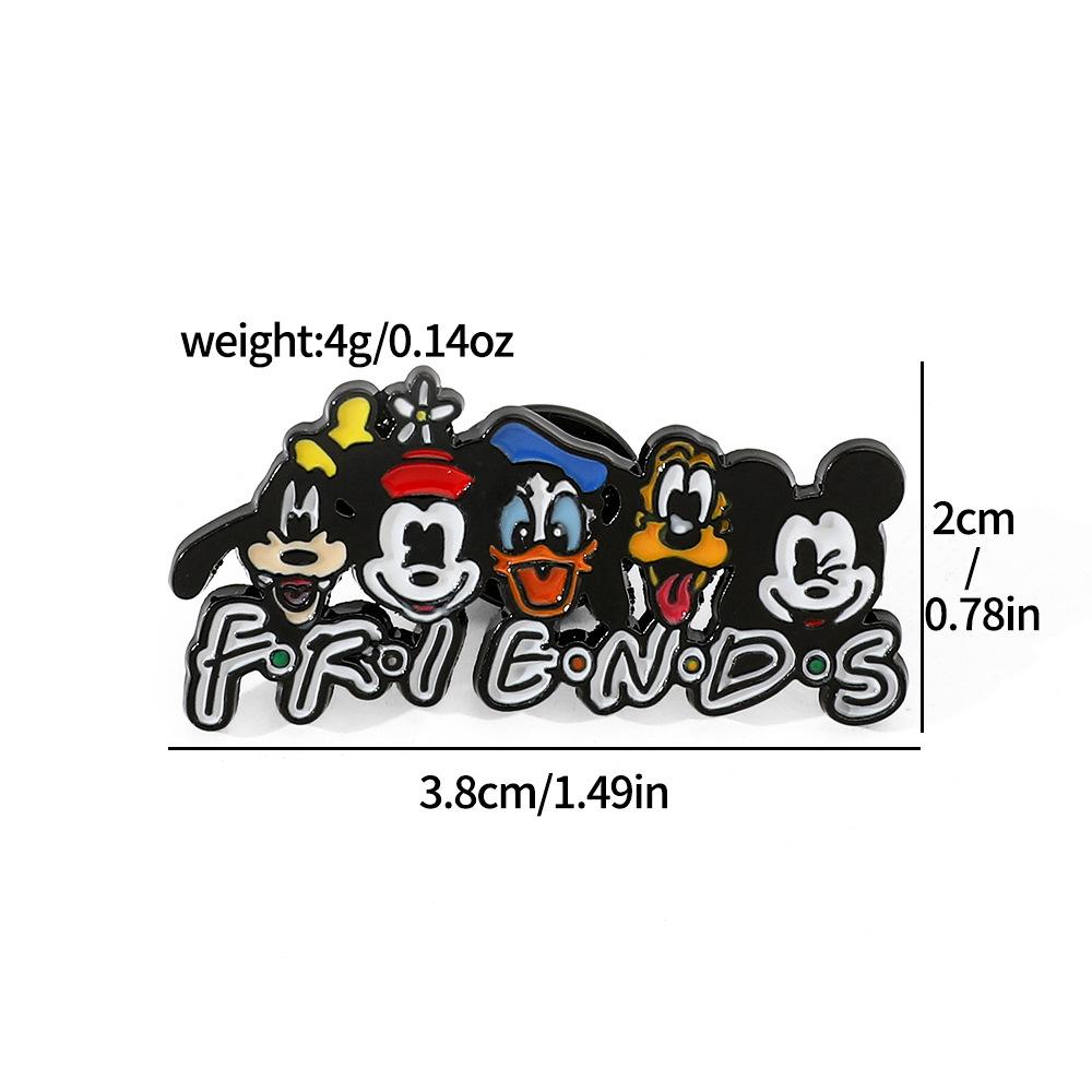 Creative Personality Mickey and Goofy Alloy Brooch Mickey Miaomiao House Metal Badge Pin
