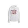 adidas Originals Trefoil Series Solid Color Hooded Pullover Long Sleeve Sweatshirt Classic Logo Print Casual Daily Tops Women White H20456