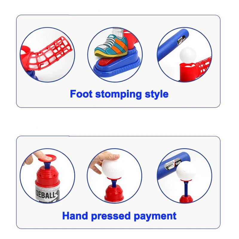 Children Sports Baseball Ball Set Toys Adjustable Automatic Pitching Baseball Machine Toy Parent-child Interaction Toy