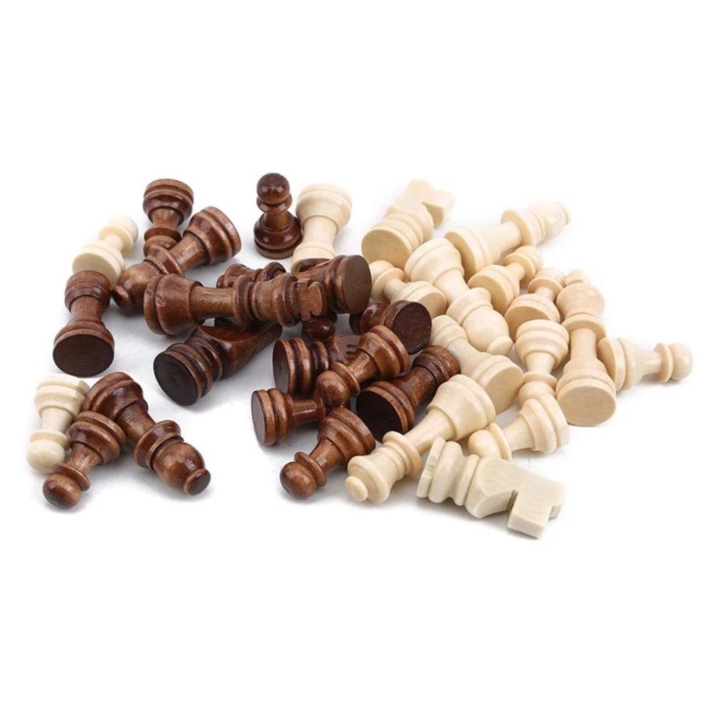 32PCS International Wooden Chess 2.2 In Chess Game Word Chess Set  International Chess Tables
